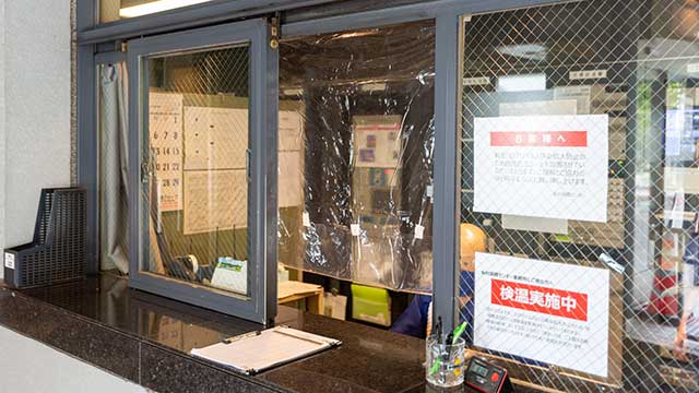 飛沫防止シートの設置