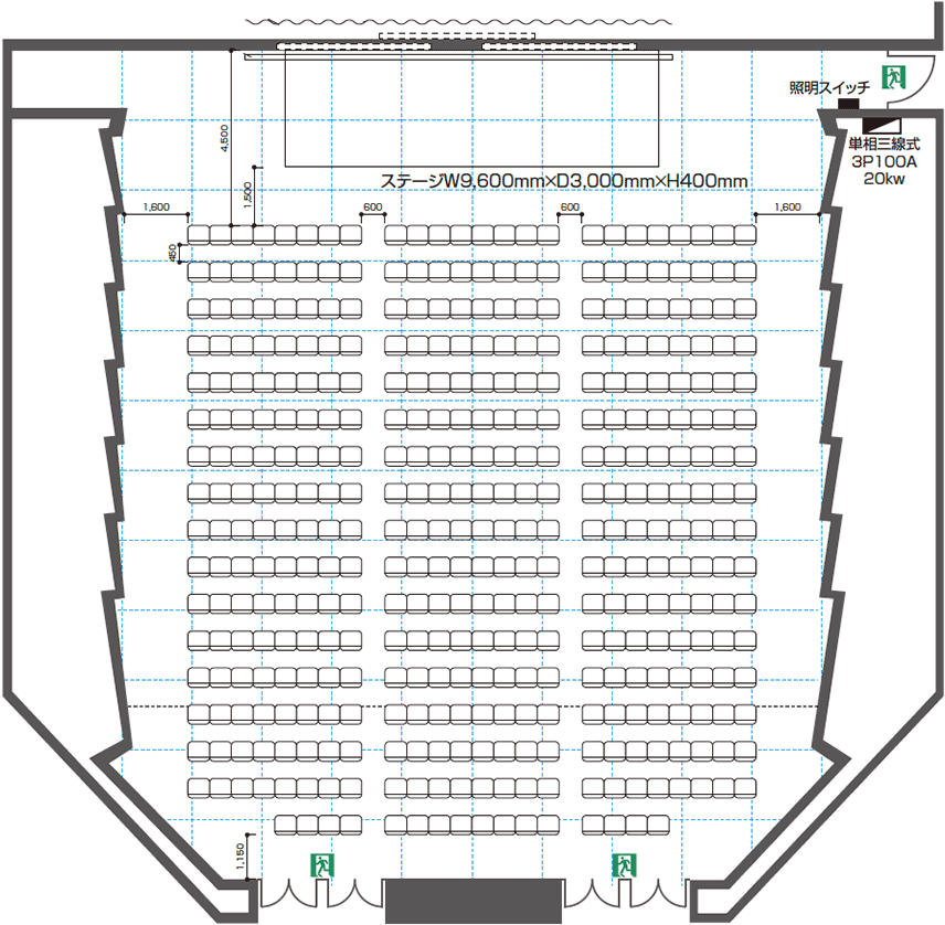Theater Style 400 seats