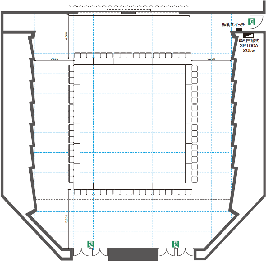 Square Style 72 seats