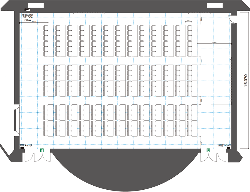 Classroom Style 234 seats