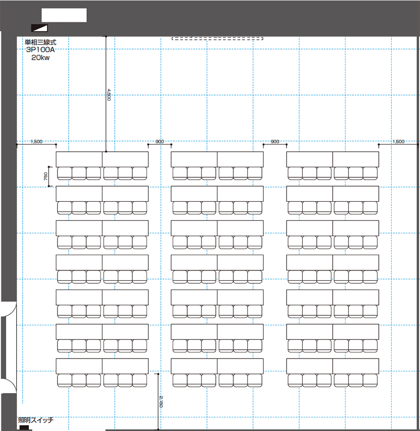 Classroom Style 126 seats